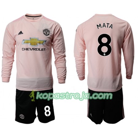 Billiga Fotbollströjor Manchester United MATA 8 Barn Borta tröja 2018/19 Långärmad